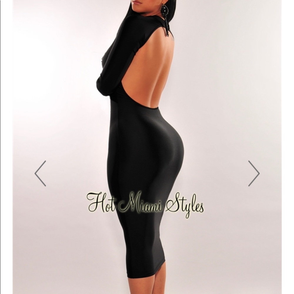 Hot Miami styles Open back dress